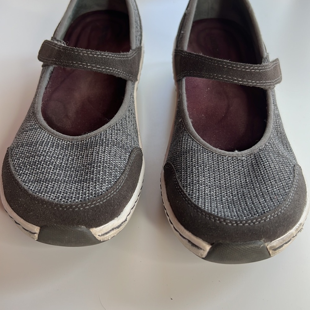 Aetrex Mina Mary Jane Shoes Charcoal Gray Orthotic Slip Resistant Size 6-6.5 - Picture 6 of 12